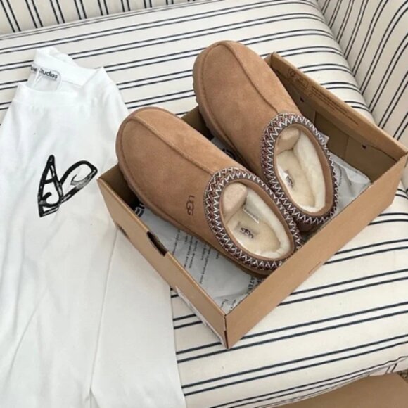 NEW UGG Women's Tasman Slippers Chestnut - Picture 4 of 7